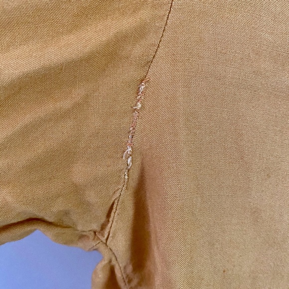 Vintage New Concepts Golden Yellow Button Down Top Womens Size Medium - Picture 10 of 10